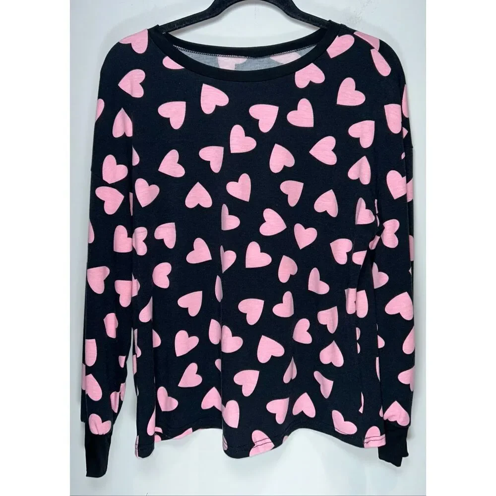 Pink heart pajama set size medium